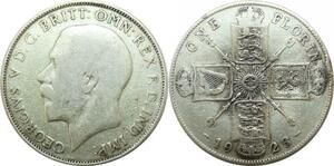 P5437 Great Britain One Florin George V 1923 Silver -> M Offer