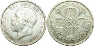 P5444 Great Britain One Florin George V 1928 Silver -> M Offer