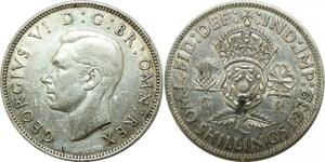 P5445 Great Britain Two 2 Shillings Florin George V 1939 Silver -> M Offer