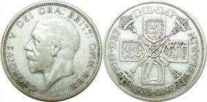 P5446 Great Britain One Florin George V 1933 Silver -> M Offer
