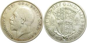 P5451 Great Britain Half 1/2 Crown George V 1936 Silver -> M Offer