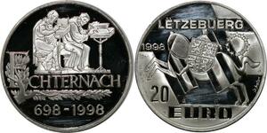 P5546 Luxembourg 20 Euros Echternach 1998 Silver Proof -> M offer