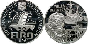 P5559 Netherlands 50 Euros Willem Barentsz 1996 Silver Proof ->M Offer