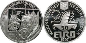 P5560 Netherlands 50 Euros Johan van Oldenbarnevelt 1997 Silver Proof -> M Offer