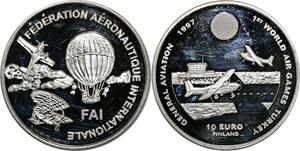 P5576 Finland 10 Euros Air Plane Turkey 1997 Silver Proof -> M Offer