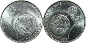 P5593 Portugal 2,5 Euros Olympic Games Beijing 2008 Silver UNC -> M offer