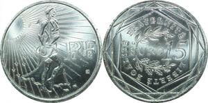 P5596 France 15 Euros La semeuse 2008 Silver UNC -> M offer