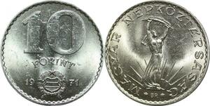 P5612 Hungary 10 Forint Hungarian People Republic 1971 UNC -> M offer
