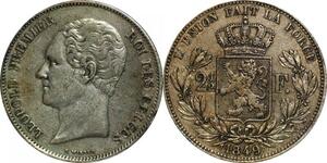 P5623 Rare Belgium 2 1/2 Francs Leopold I 1849 Silver -> M offer