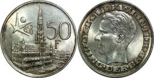 P5625 Belgium 50 Francs Baudouin 1958 Silver UNC -> M offer
