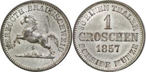 P5800 Germany Braunschweig Groschen William VIII 1857 Silver UNC -> M Offer