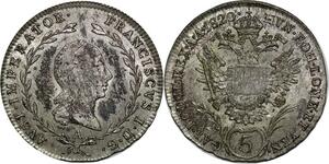P5808 Austria Haus Habsburg 5 Kreuzer Franz II 1820 Silver -> M Offer