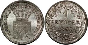 P5820 Germany Bayern Kreuzer Maximilian II 1860 Silver UNC -> M Offer