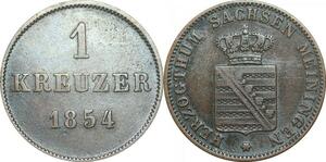 P5891 Germany Sachsen Meiningen Kreuzer Bernhard II 1854  -> M Offer