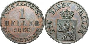P5914 Germany Hesse Cassel Heller Friedrich Wilhelm 1866 AU -> M Offer