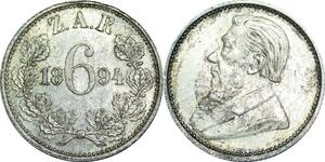 P5936 Very Rare South Africa 6 Pence 1894 Silver UNC -> M Offer