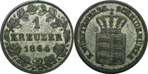 P5940 Germany Wurttemberg Wilhelm I 1864 Silver AU -> M Offer