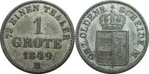 P5964 Germany Oldenburg Grote Paul Friedrich August 1849 B Silver