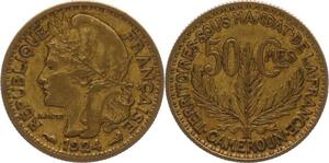 O86 Cameroun 50 Centimes Territoire Sous Mandat 1924 -> Make offer