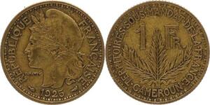 O89 Cameroun 1 Franc Territoire Sous Mandat 1925 -> Make offer
