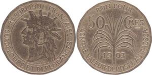O212 Guadeloupe 50 Centimes Dépendance 1903 -> Make offer