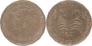 O213 Rare !!! Guadeloupe 50 Centimes Dépendance 1921 Superbe !!! -> Make offer