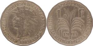 O214 Guadeloupe 1 Franc Dépendance 1903 -> Make offer