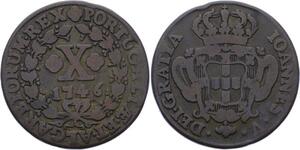 O2100 Brazil Joao V 10 Reis 1746 XF !! ->Make offer