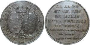 O2296 France 5 Francs Essai Caroline-Ferdinande Duchesse Berry 1817 PCGS SP61