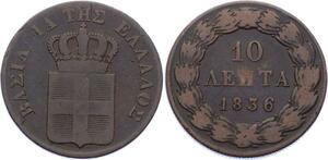 O2373 Scarce Grece Greece 10 Lepta Othon 1836 ->Make offer