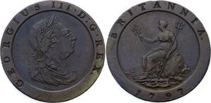 O2760 Scarce !! 2 Pence George III 1797 Quality !!!! ->Make offer