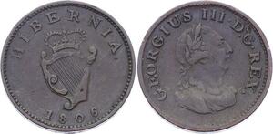 O3180 Ireland Farthing Hibernia George III 1806 ->Make offer