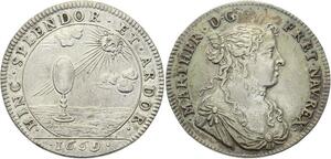 O3430 Rare R2 Jeton Louis XIV Marie Thérèse Autriche 1669 Argent ->M offre