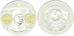 O4200 Medaille 2000 ans Histoire Monétaire Prestige Franc de Gaulle BE Proof