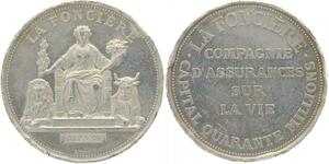 O5043 Medaille Assurance La Foncière Capital 40 Millons Argent ->M offre