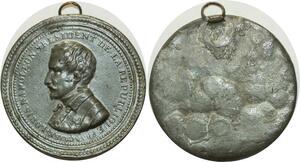 O5110 Jeton Unique Plomb Napoleon III President République Francaise 78mm