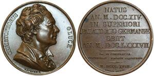 O5202 Medal Germany Christoph Gluck 1818 Gayrard composer Baron Desnoyers SPL