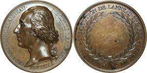 O5520 Rare Medaille Victor Lanneau Marey Académie 1825 Gatteaux Baron Desnoyers