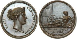 O5647 Rare Medaille Elisa Bonaparte Brenet 1808 Baron Desnoyers SPL FDC