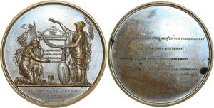 O5842 Medal Louis-Philippe Casimir delavigne 1830 Paris Caqué Desnoyers SPL