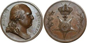 O5992 Rare Medaille Louis XVIII Fidelité Grand CRoix Andrieu Desnoyers SPL