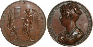 O6021 Médaille duchesse Angoulême Valeur fidélité 1823 Puymaurin Desnoyers SUP