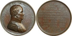 O6032 Rare Médaille Napoléon Moscou Saint Hélène Caire Varsovie 1821 Desnoyers