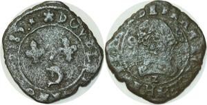 O6180 France Double Tournois Henri III du Dauphiné 1585 Z Grenoble ->M offre