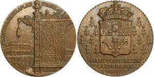 O6250 France Médaille Bicentenaire Place Stanislas Nancy Lorraine Muller 1955 SUP
