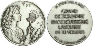 O6280 France Médaille Emblème Maison Encyclopédie Larousse Duboc 1982 SUP