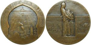 O6580 Rare Médaille Algérie Tunisie Colonies Afrique 50 ans Alger 1930 SUP