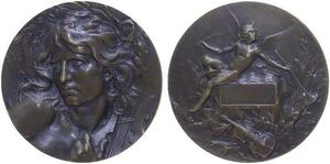 O7110 Médaille 1899 Coudray Prix de musique Lyre Trompette ->Make offer