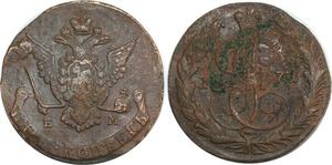 O7340 Russia Russie 5 Kopecks Catherine II 1771 EM Ekaterinbourg ->M offer