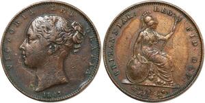 O7961 Great Britain Farthing Victoria 1847 ->Make offer